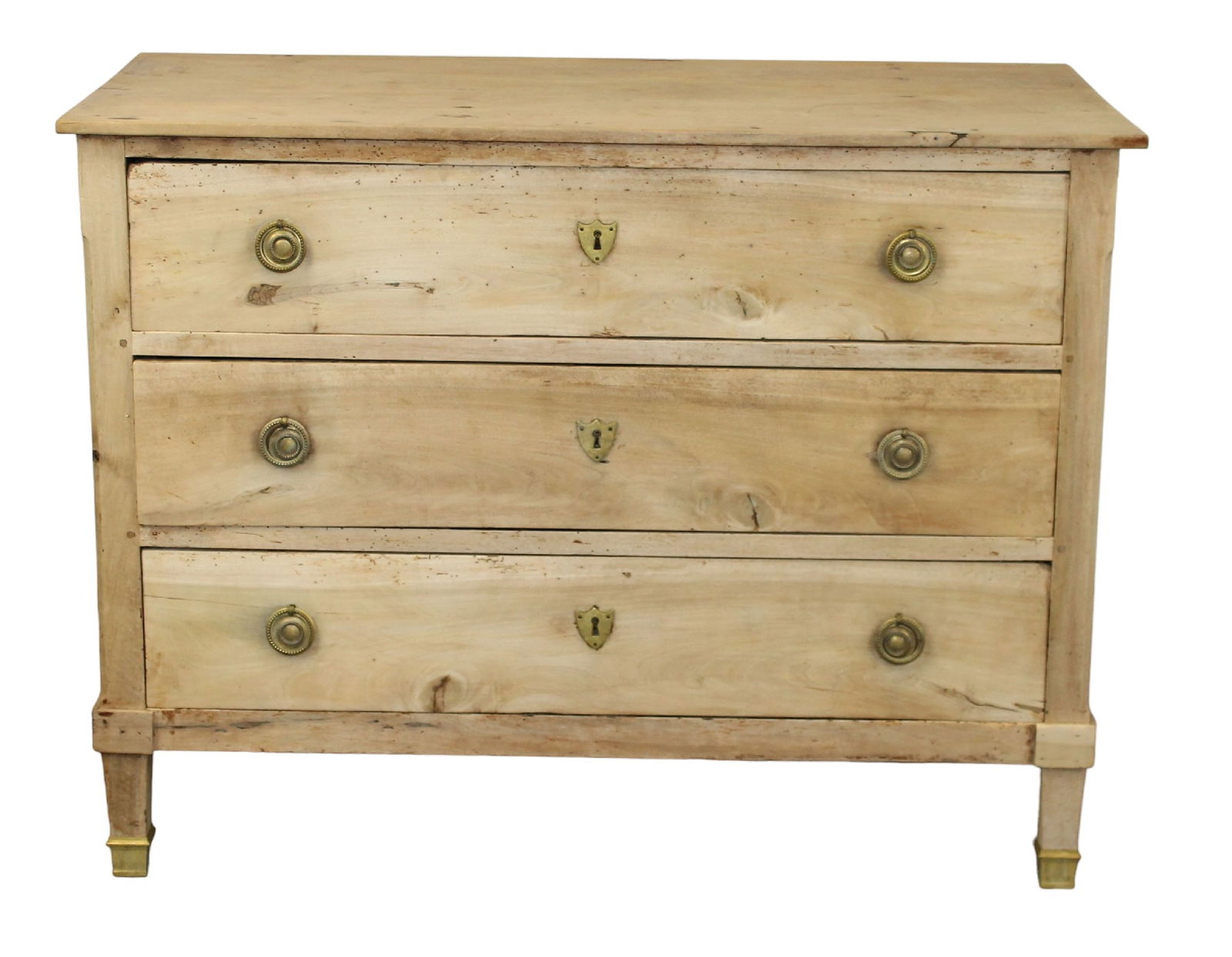 French Directoire bleached 3 drawer commode (1 of 11)