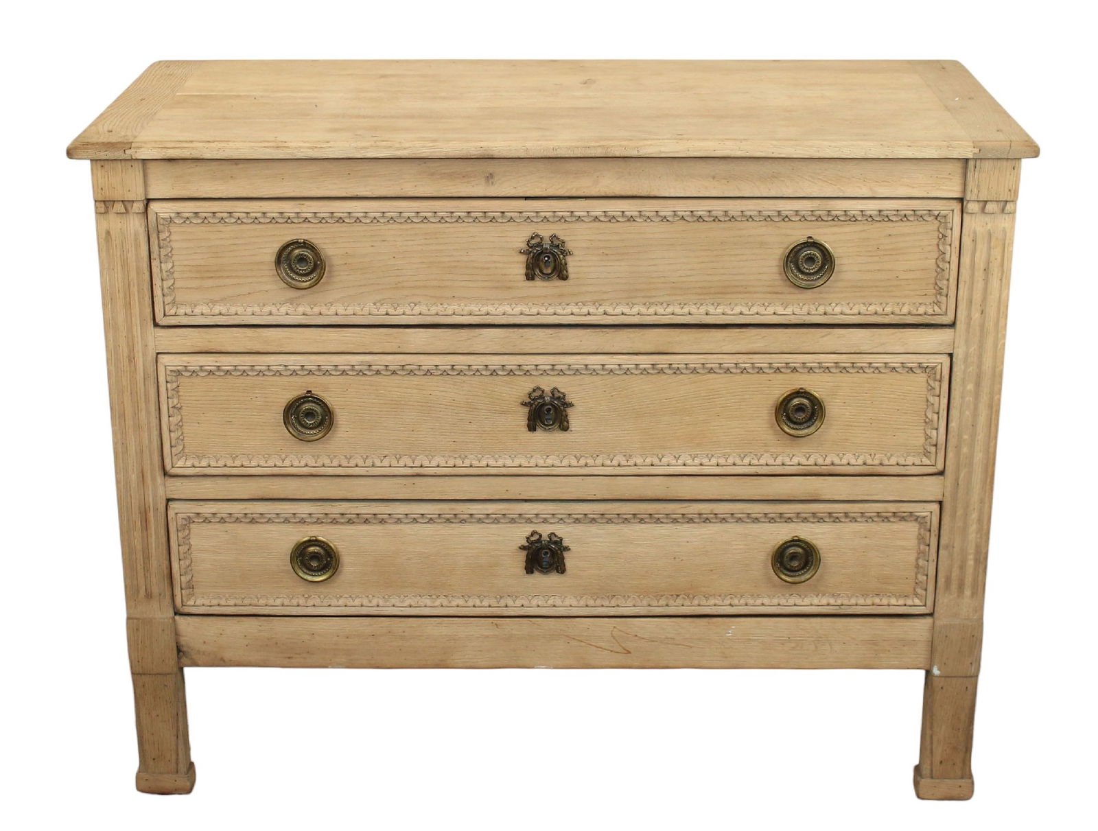 French Louis XVI style commode in bleached oak (1 of 9)