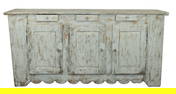 French 18th century 3 door sideboard with scalloped apron