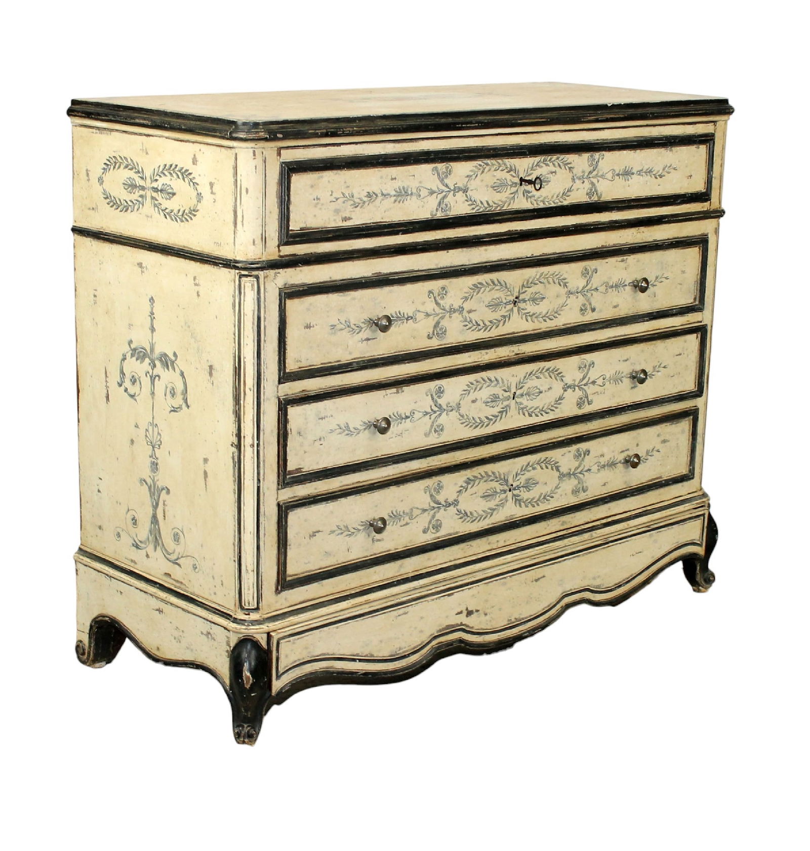 French Napoleon III commode with secretary drawer: French Napoleon III commode with secretary drawer. Late 19th century. 40 3/4"h x 48 1/2"h x 20 1/4"d
