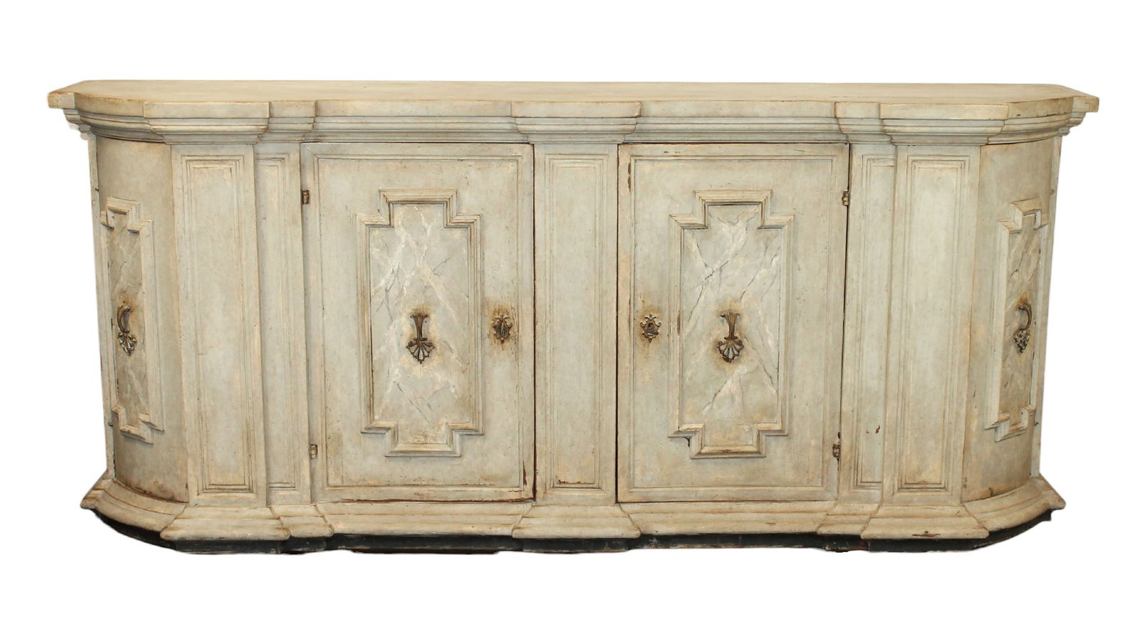 Italian painted pine 4 door enfilade (1 of 15)