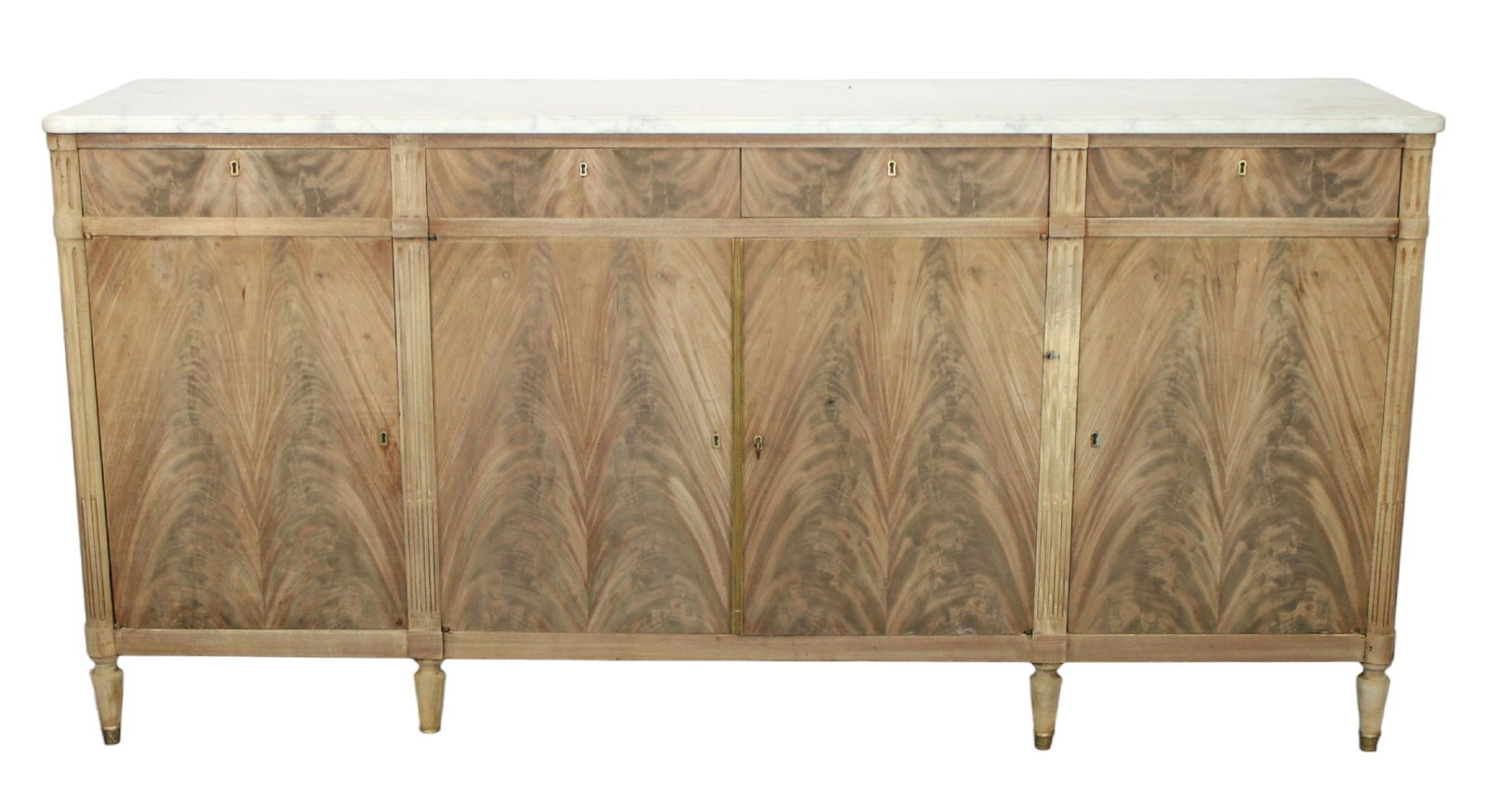 French Louis XVI bleached walnut 4 door enfialde (1 of 9)