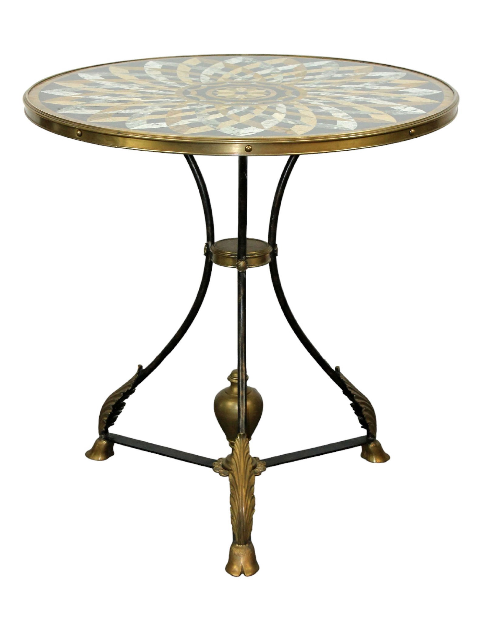 Maitland Smith inlaid marble gueridon table (1 of 8)