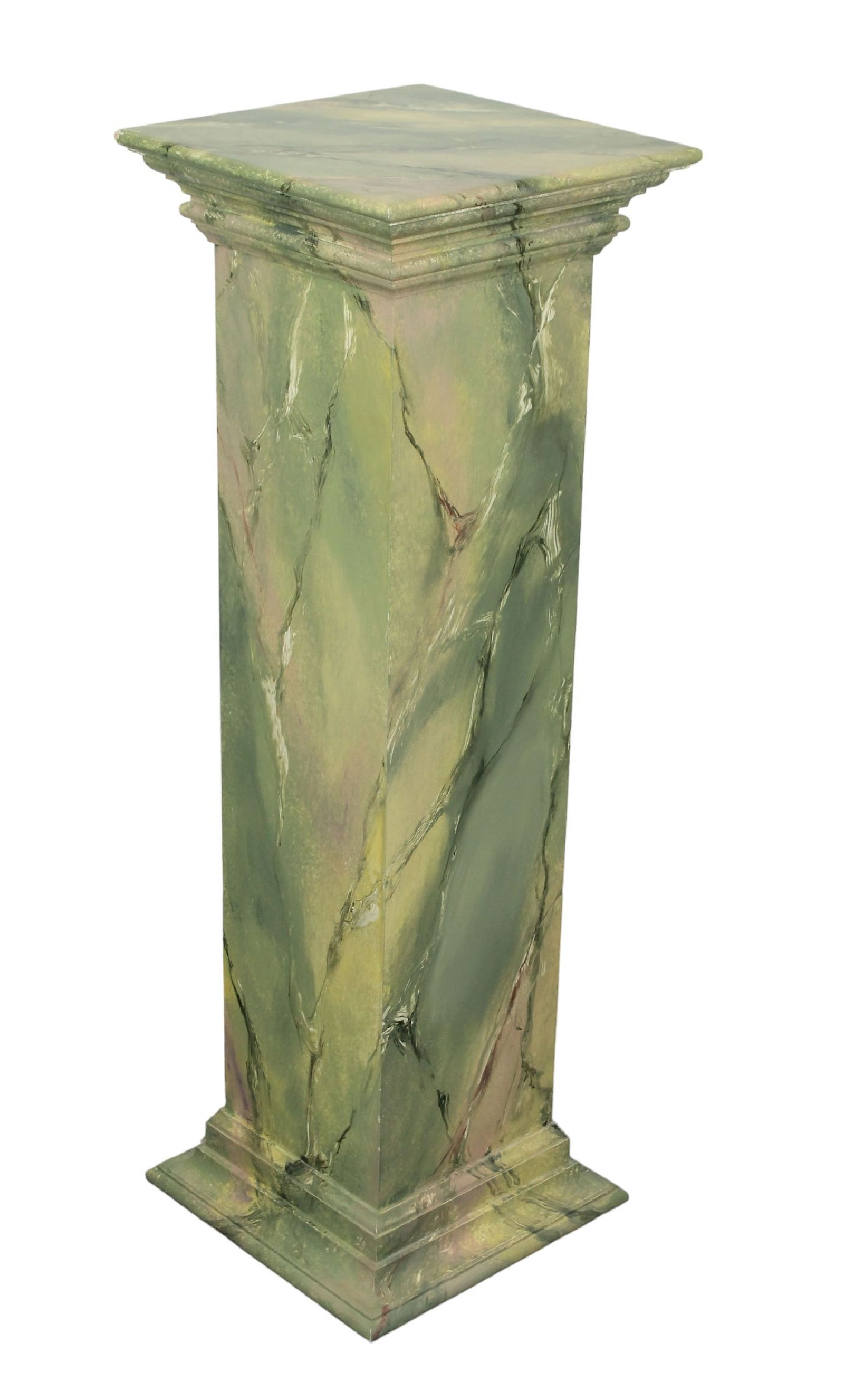 MacKenzie Childs painted faux marble pedestal (1 of 8)