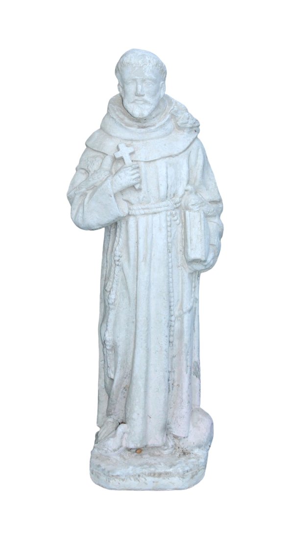 Concrete garden statue of St Francis (1 of 5)