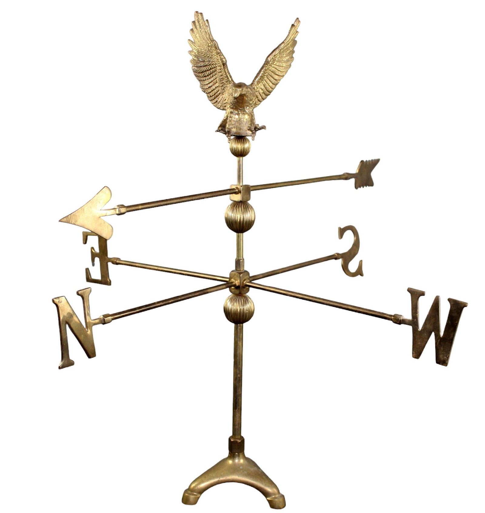 Polished bronze weathervane with eagle (1 of 9)