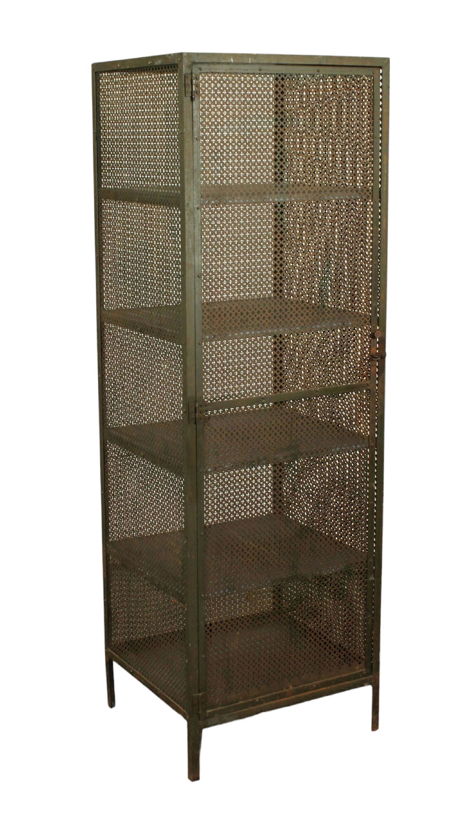 French pierced metal locker cabinet (1 of 8)