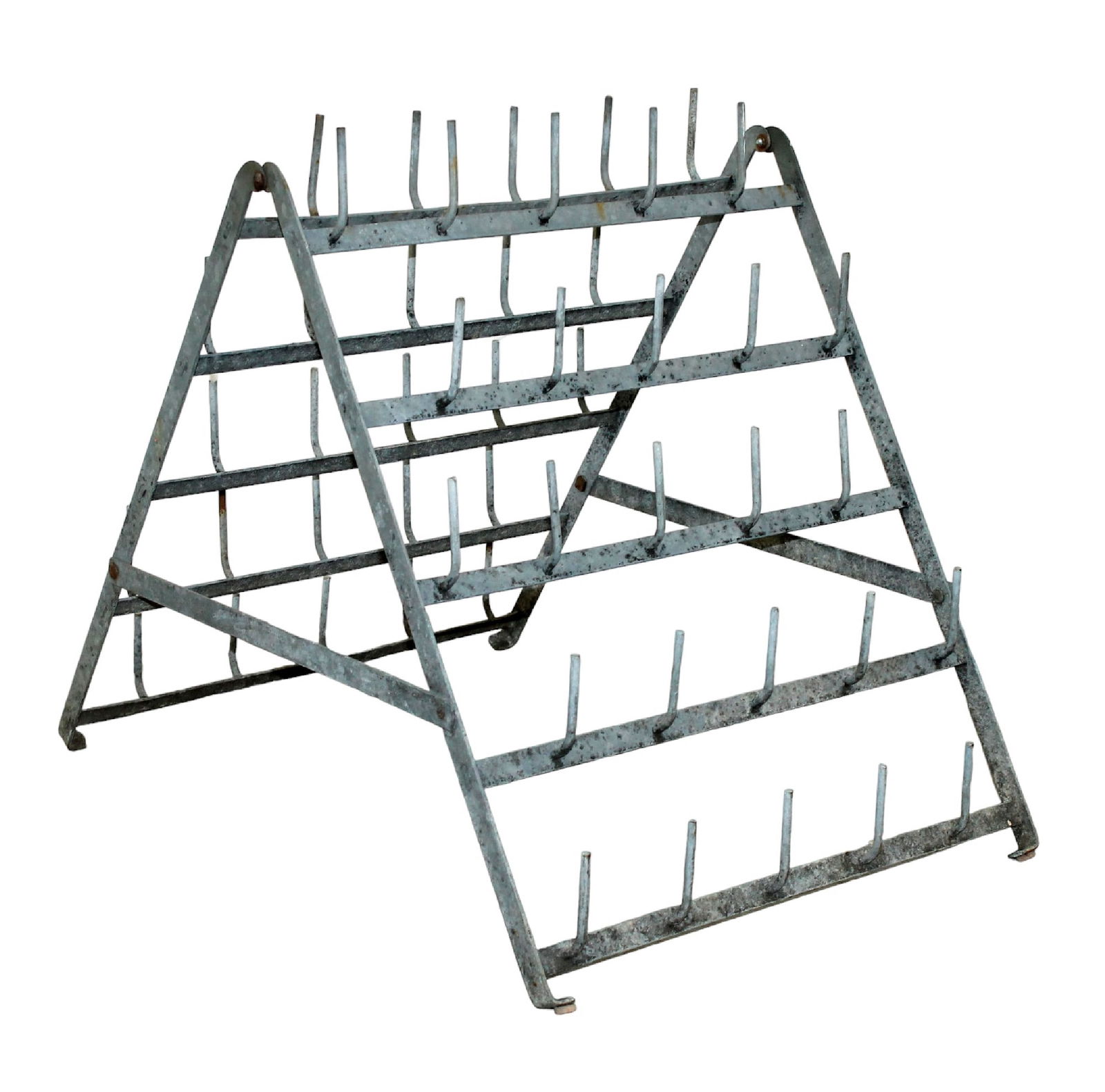 Vintage "A" frame metal bottle drying rack (1 of 6)