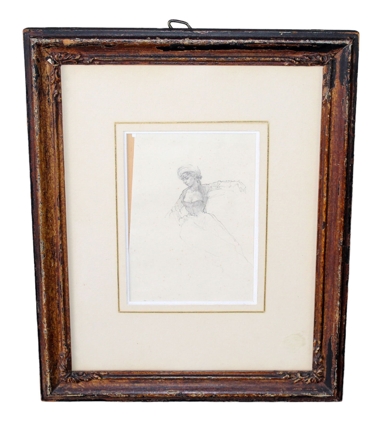 Walter Roshardt (Swiss, 1897-1966) pencil on paper sketch of woman (1 of 8)