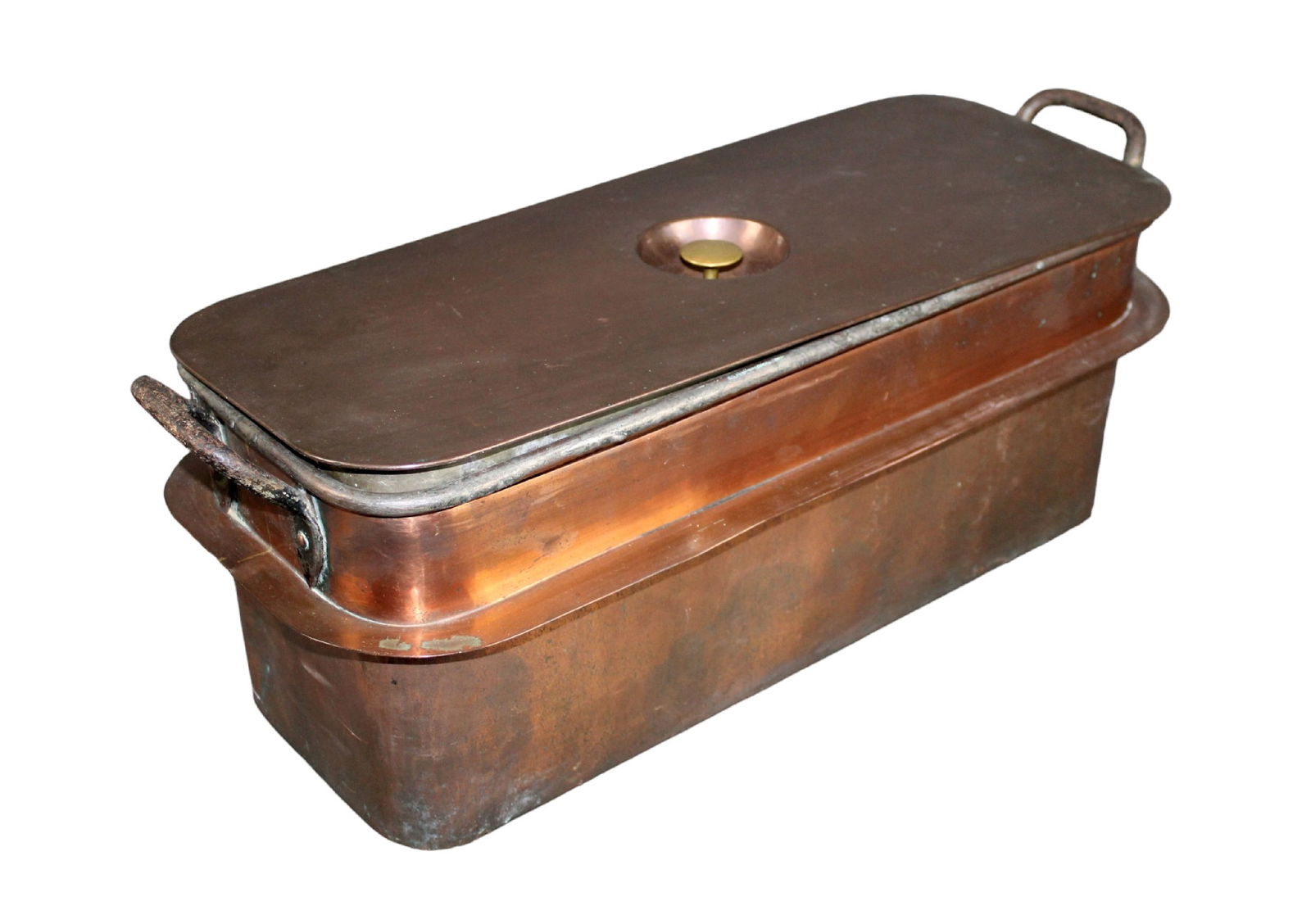 Antique French copper daubiere pot with lid (1 of 8)