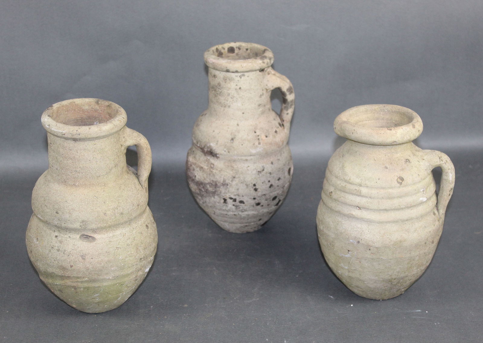 Lot of 3 French terracotta jugs (1 of 8)