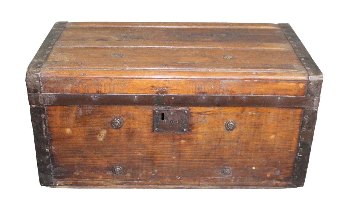 Small rustic banded trunk (1 of 8)