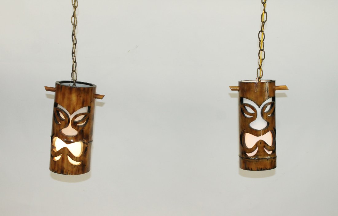 Set of 2 tiki cylinder hanging lights (1 of 5)
