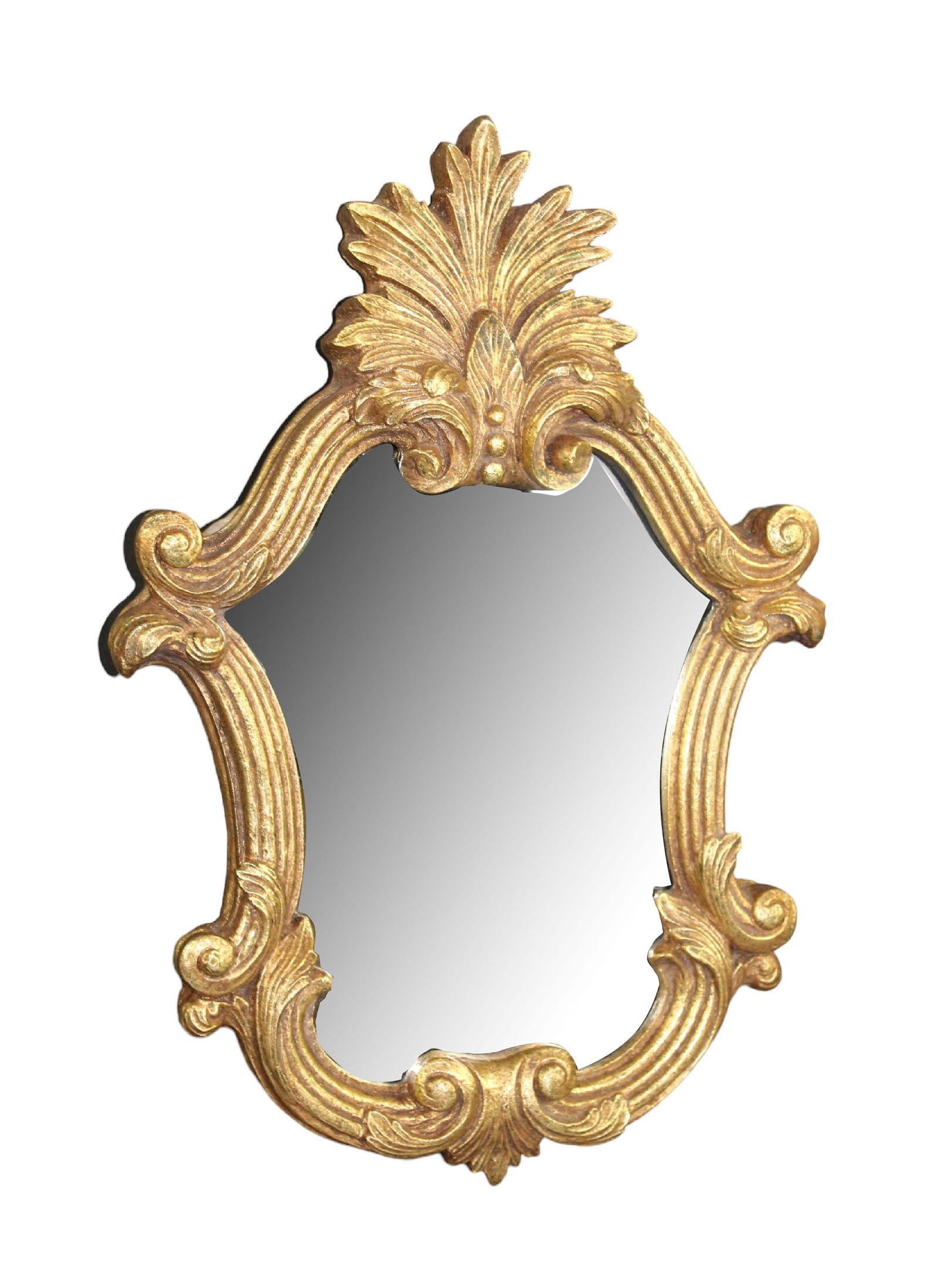 Diminuitive gilt shield form mirror (1 of 6)