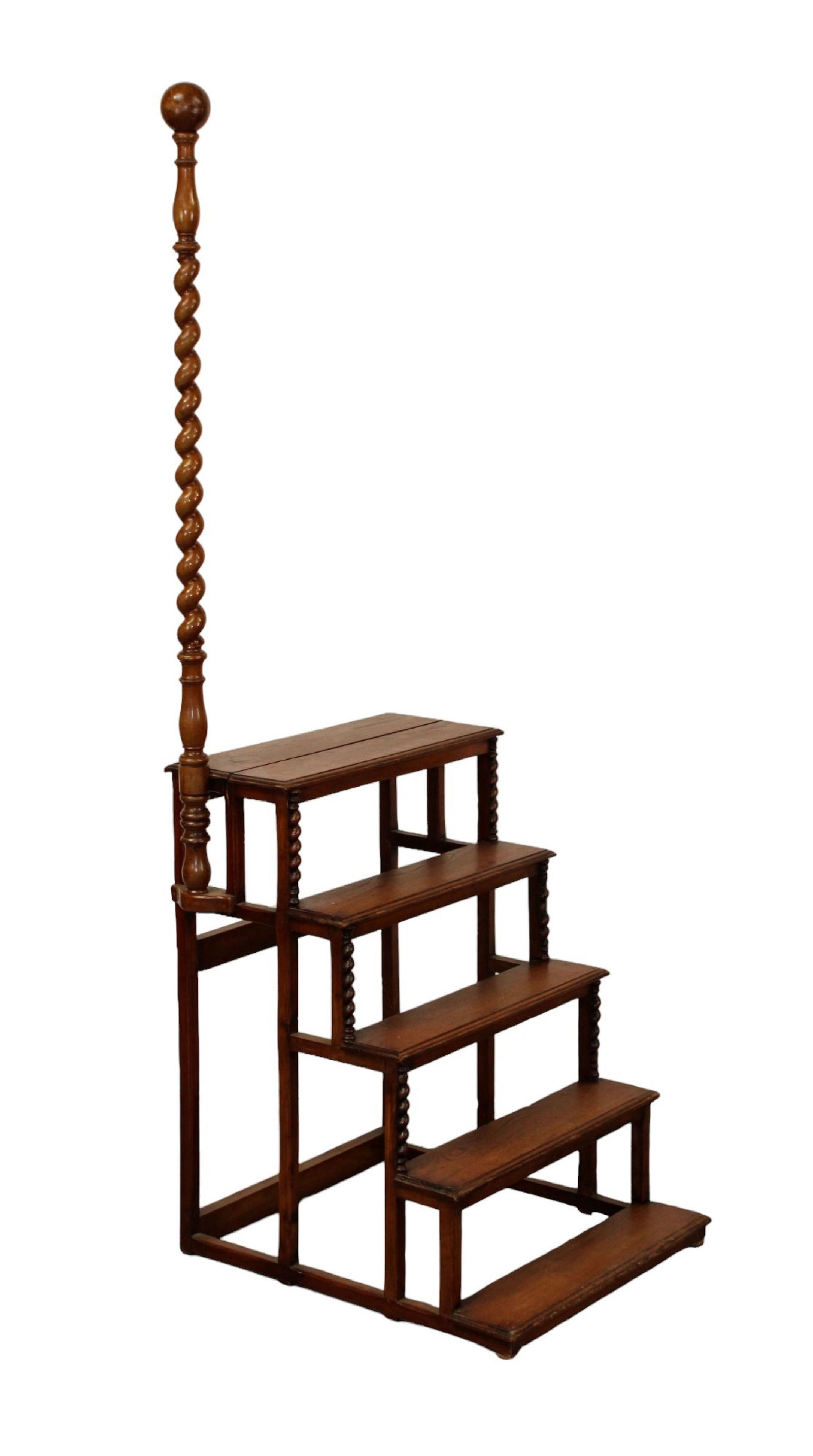French Louis Philippe library stairs with barley twist (1 of 11)