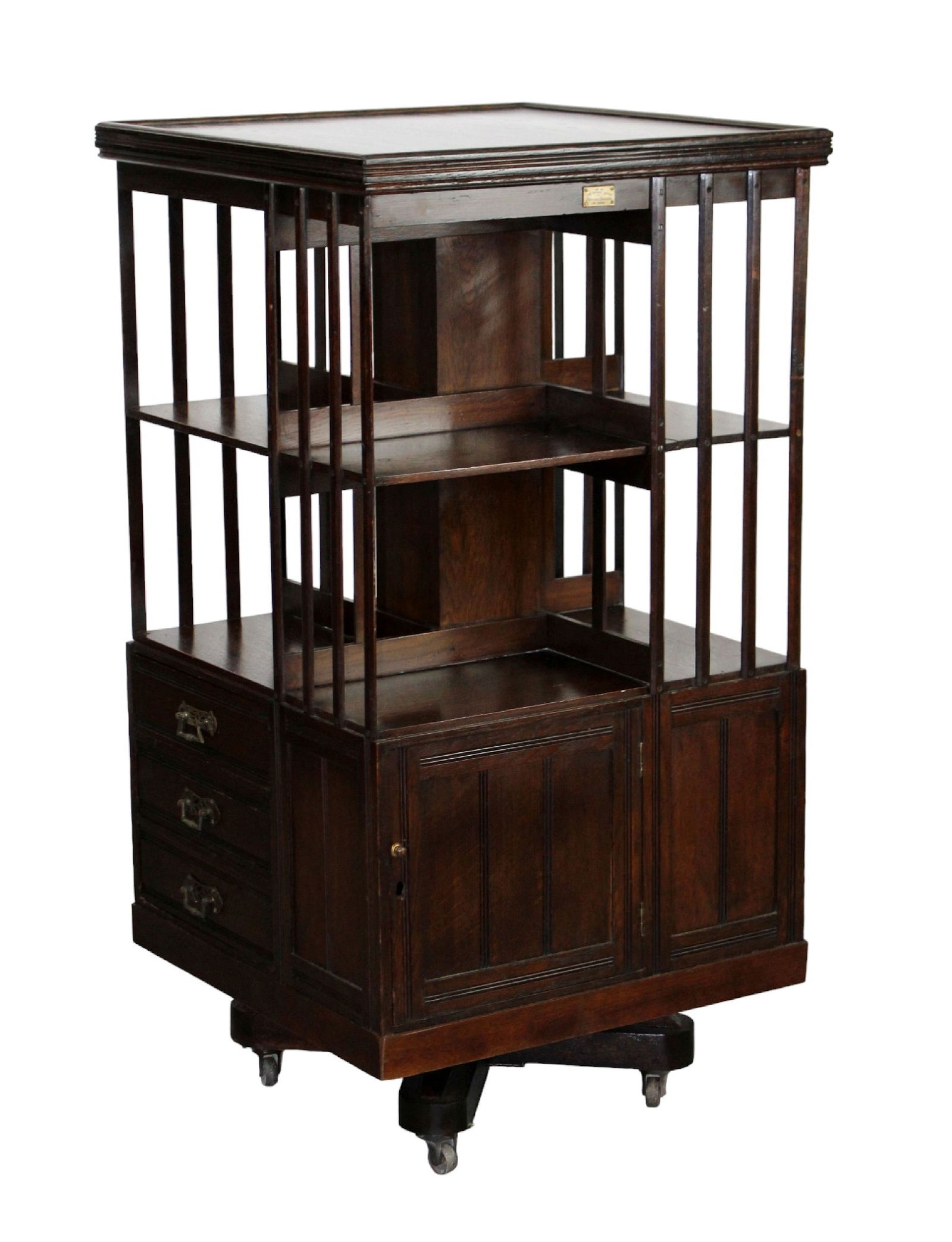 English oak Revolving Bookcase (1 of 9)