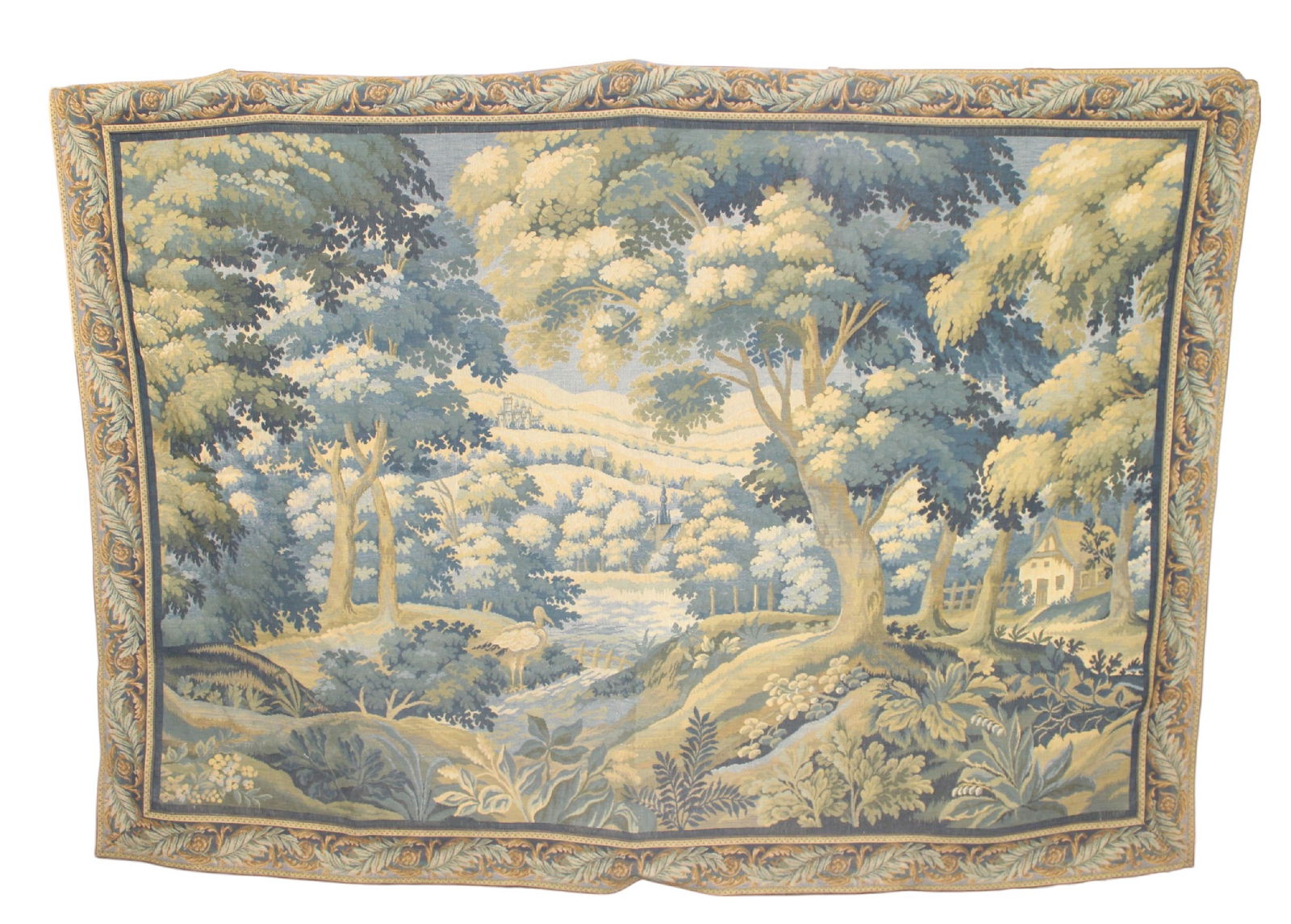 French machine woven verdure tapestry (1 of 10)