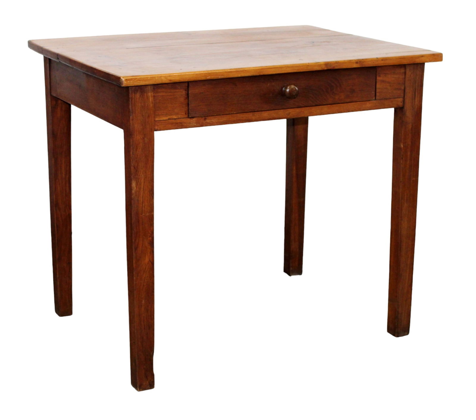French Directoire side table in oak on tapered legs (1 of 7)