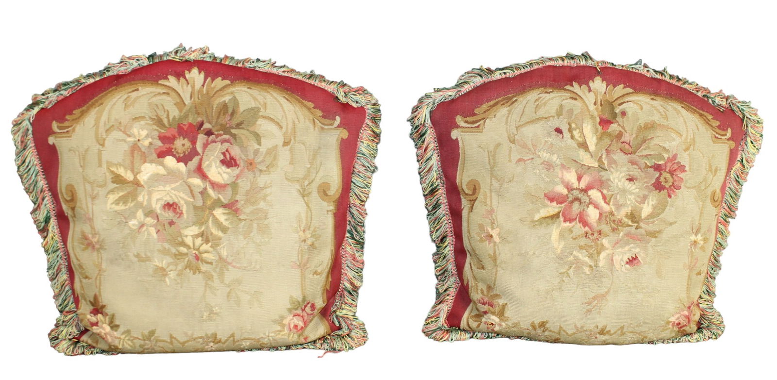 Pair of Aubusson needlepoint pillows (1 of 5)