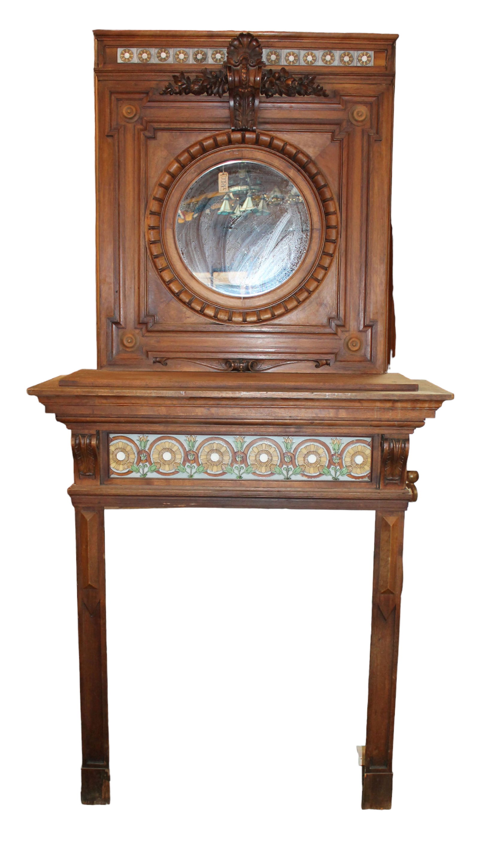 French petite bureau plat desk with drawer (1 of 7)