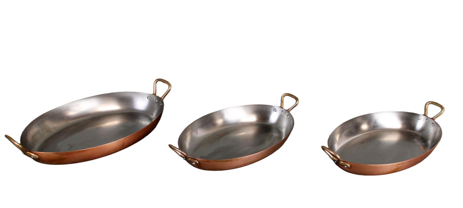 Lot of 3 French Williams Sonoma oval gratin pans (1 of 9)