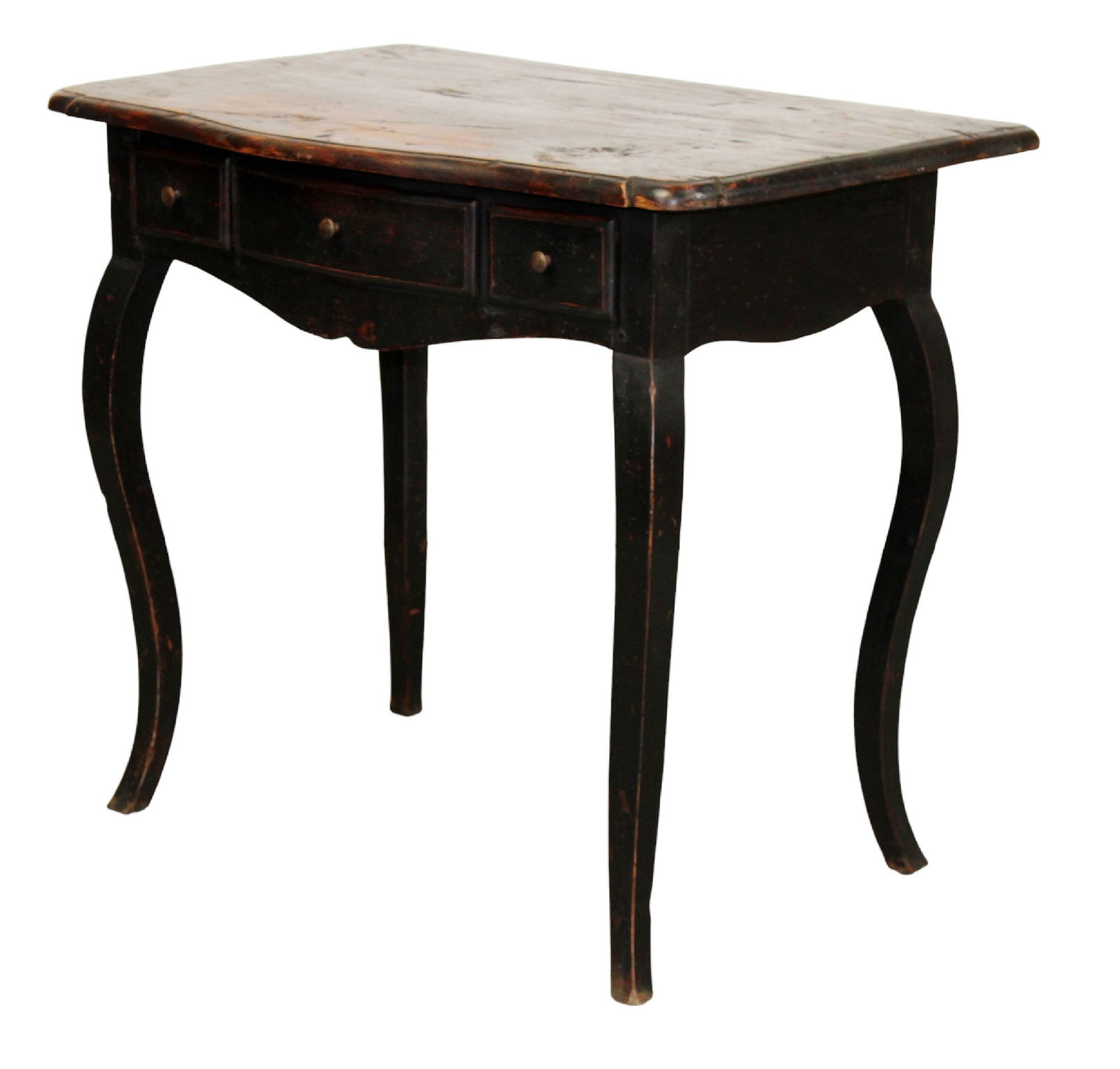 French console side table on cabriole legs with 3 drawers (1 of 7)
