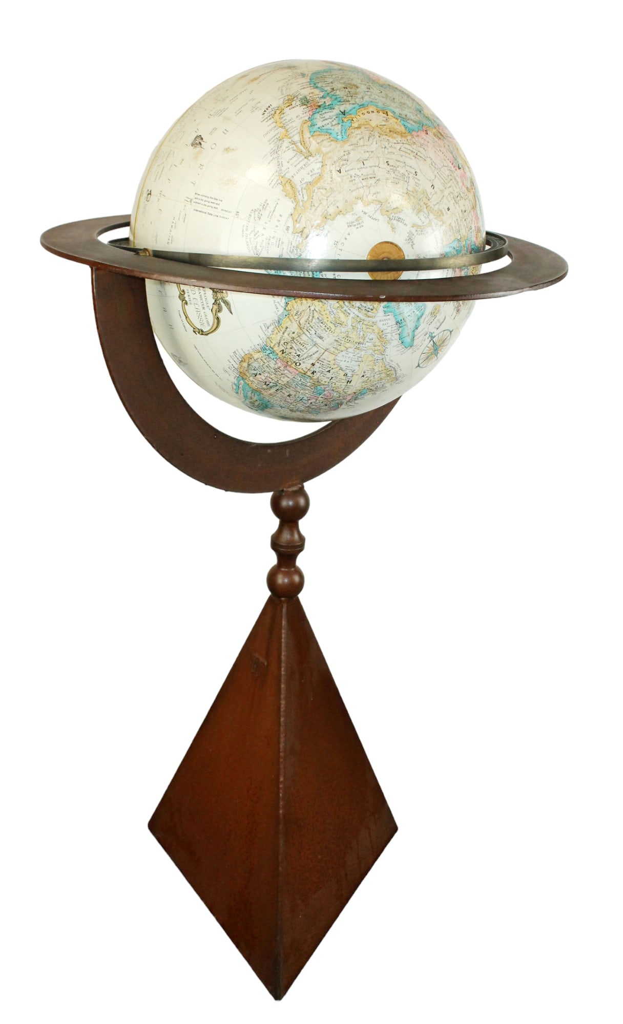 Replogle World Classic globe on custom iron stand (1 of 10)