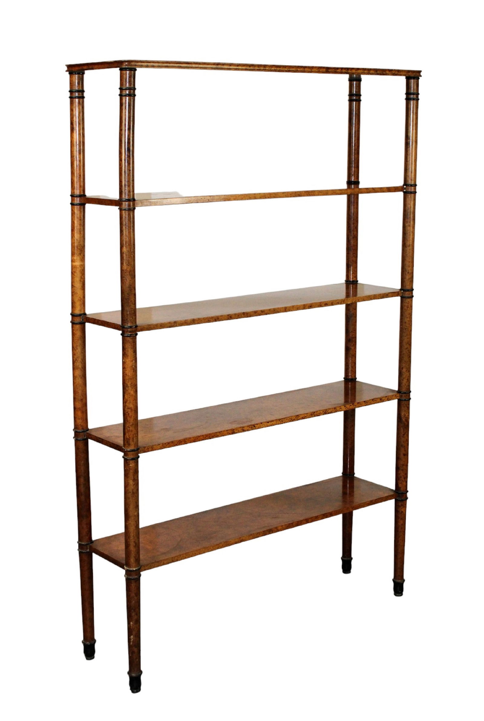 French Pierre Lottier (attributed) faux bamboo open shelf etagere (1 of 10)