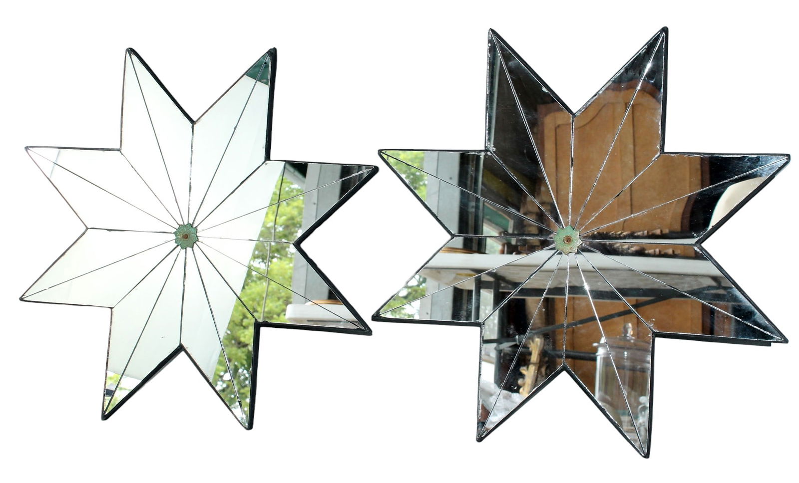 Pair of Italian mid century star mirrors (1 of 11)