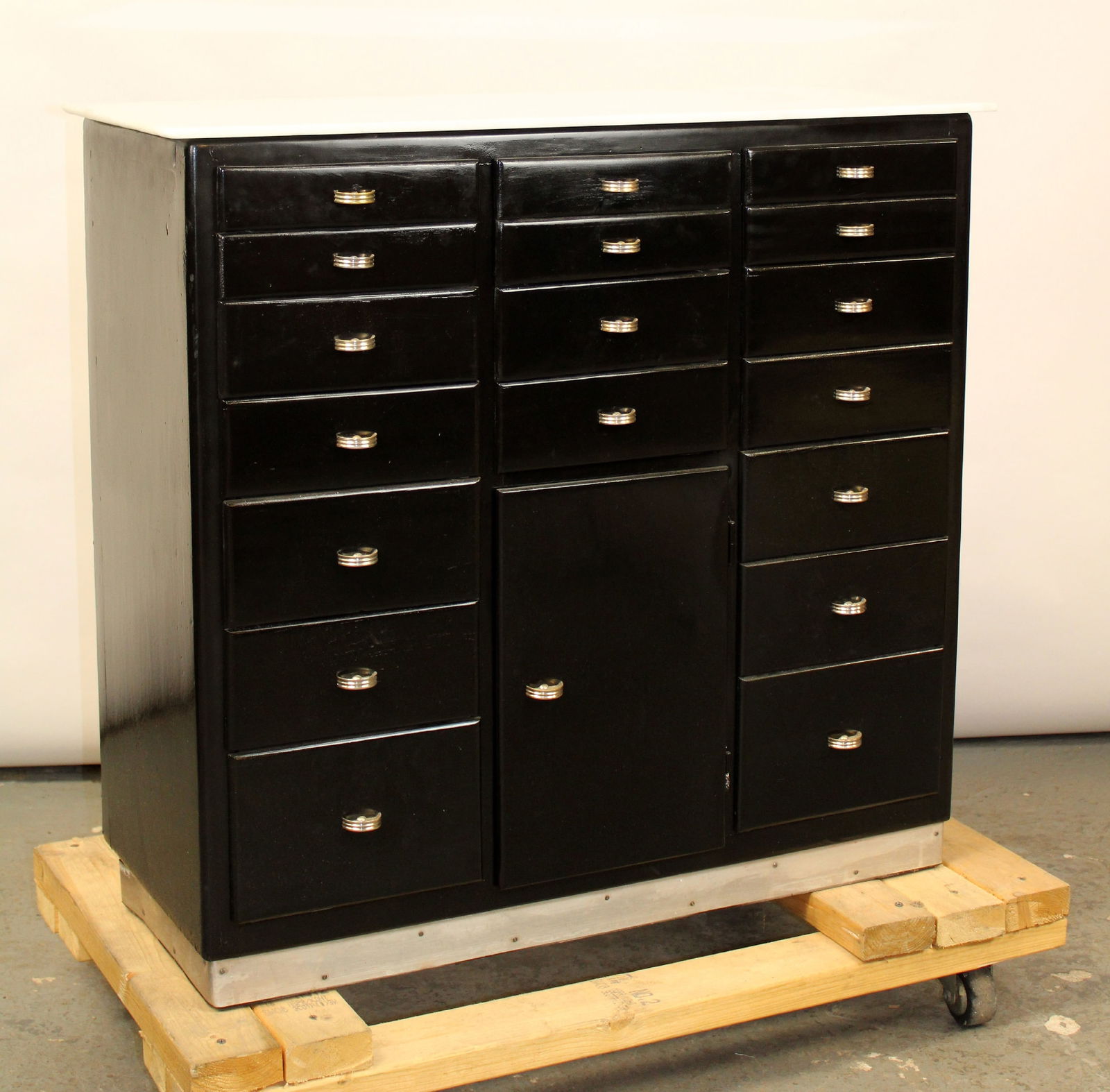 French Art Deco dental cabinet with marble top (1 of 11)