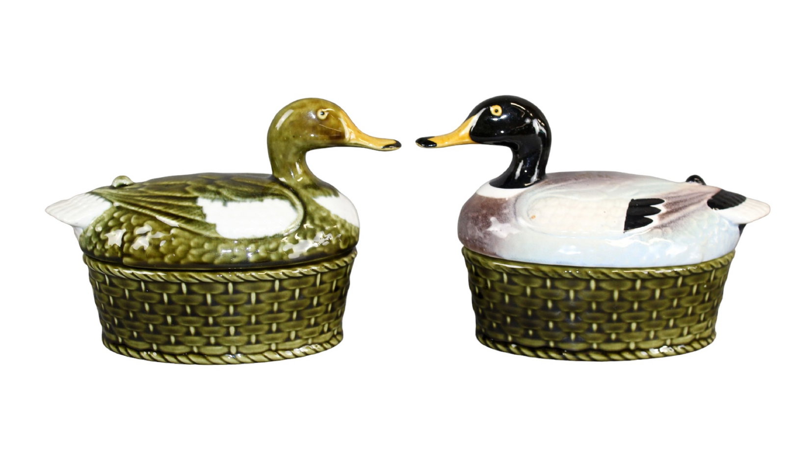 Lot of 2 Portuguese porcelain duck form pate tureens by Secia Portugal (1 of 9)