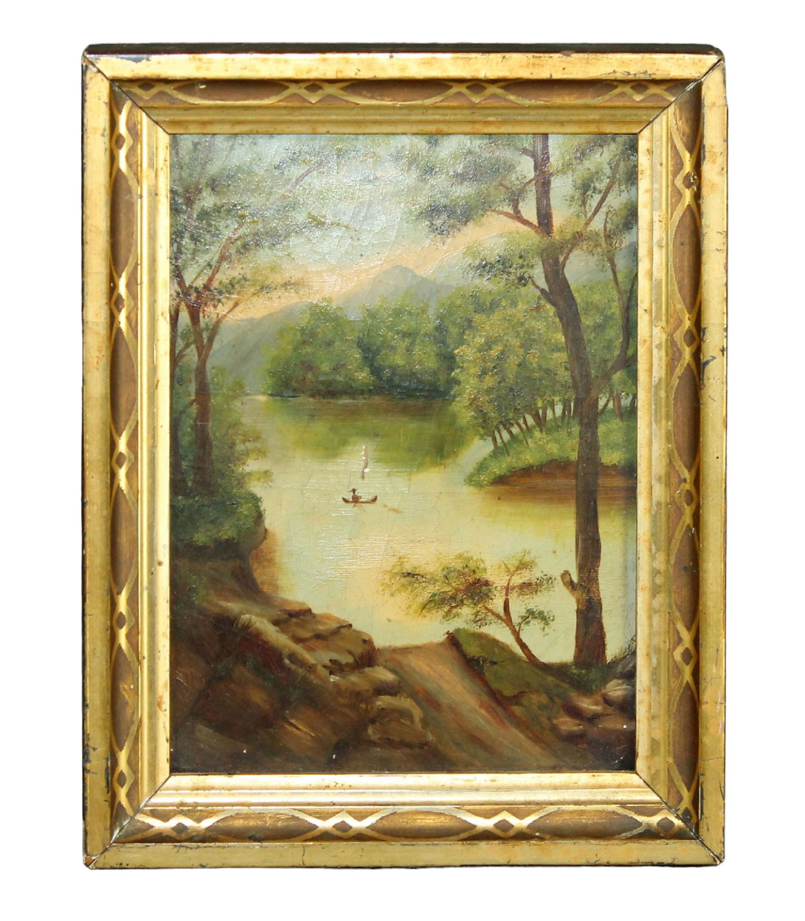 Miniature oil on board landscape painting (1 of 6)