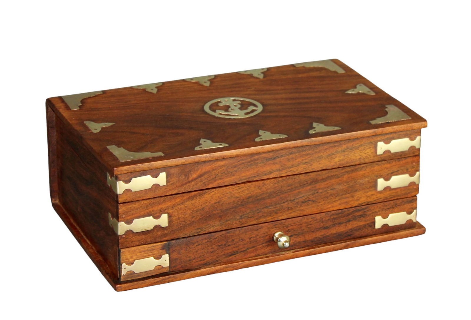 Book form campaign style captain's dresser box (1 of 8)