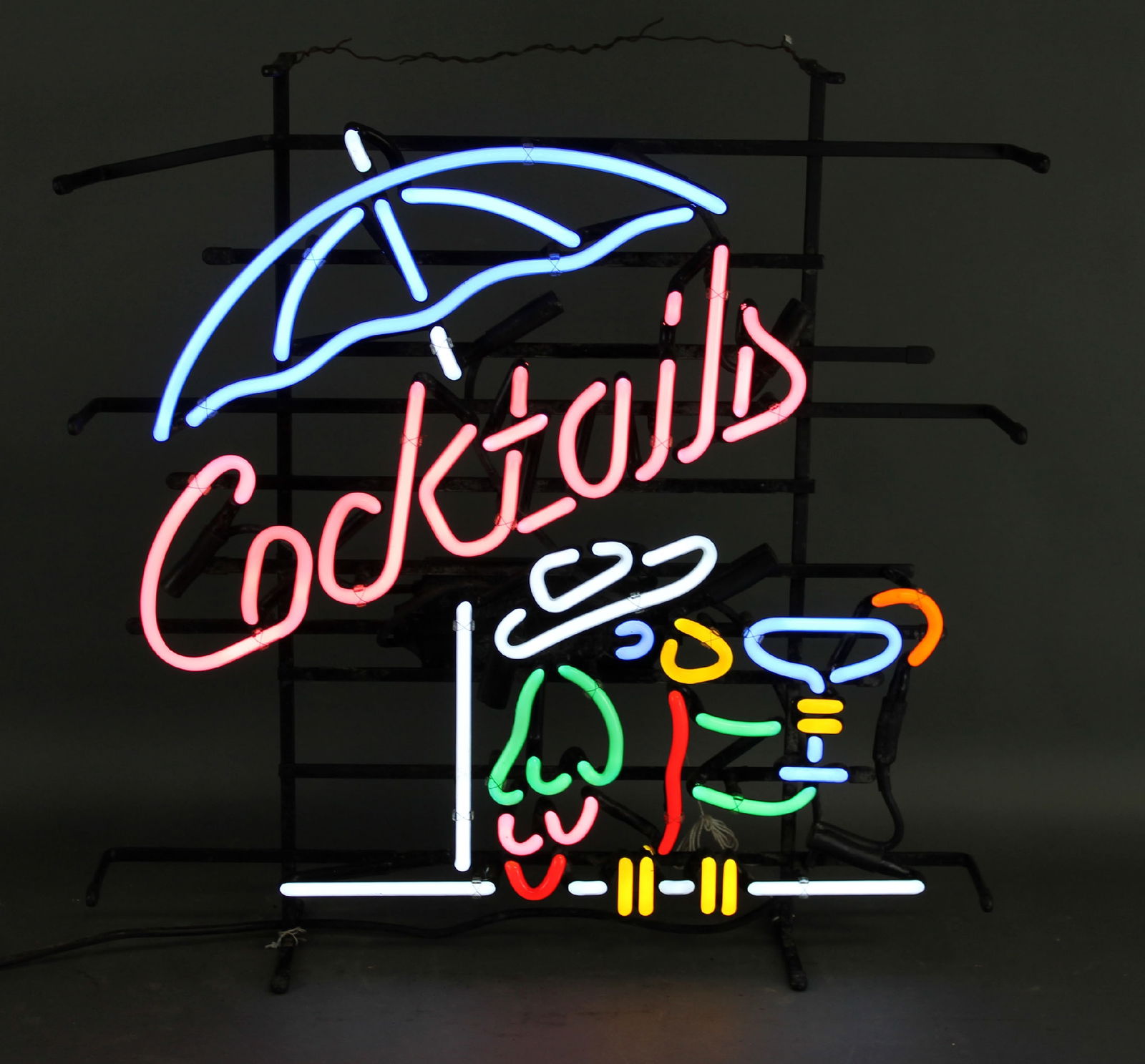 Neon "Cocktails" sign with parrot (1 of 9)
