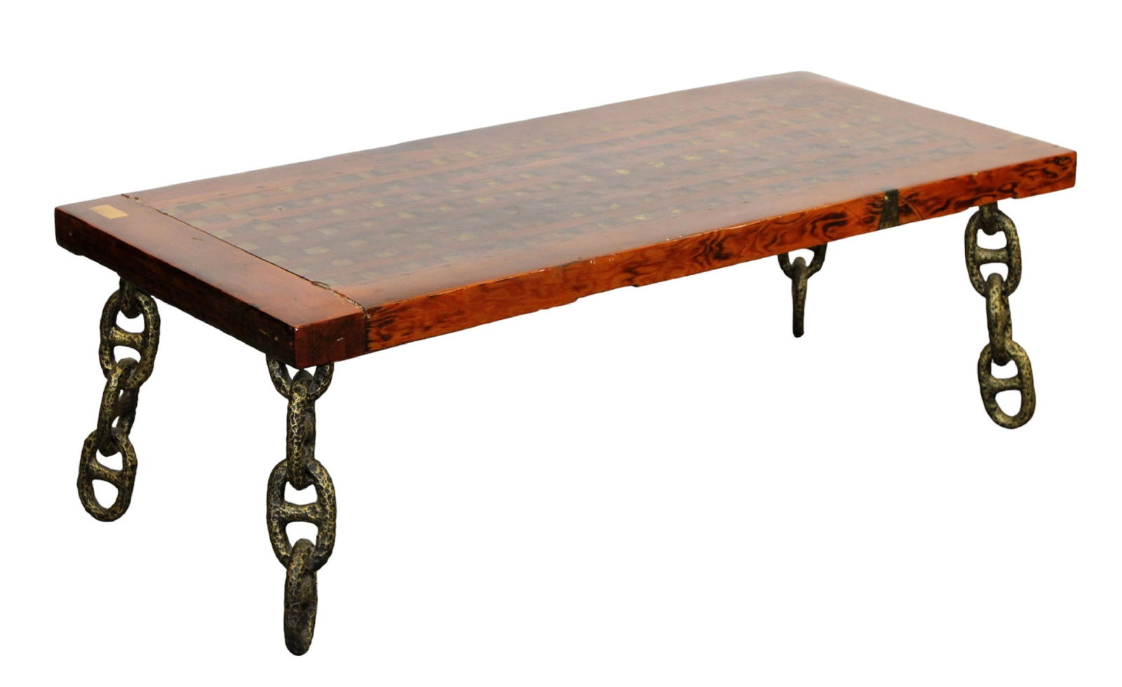 "U.S.N.S Ernie Pyle Troop Transport 1944" lacquered ship grate coffee table (1 of 11)