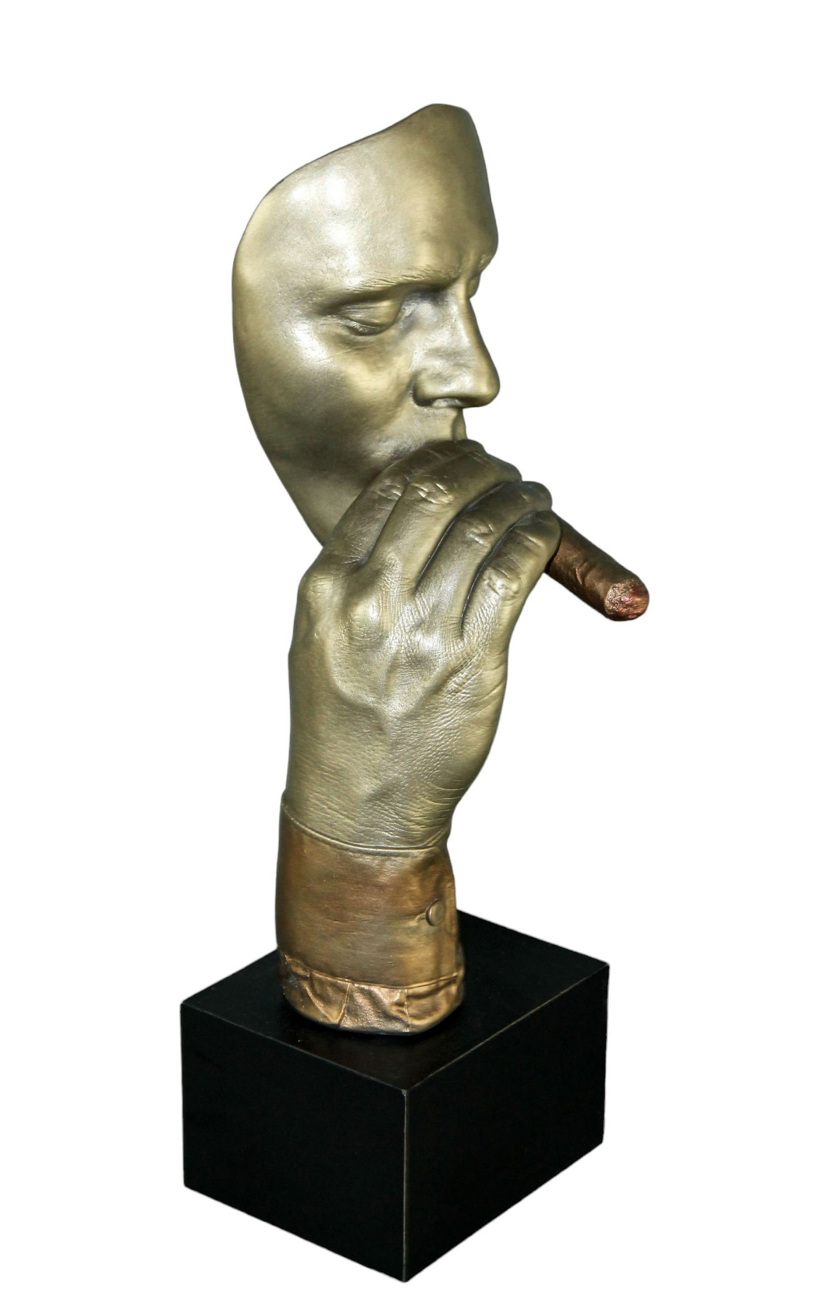 "Havana Man" by John Cutrone (1955-) durastone sculpture (1 of 8)