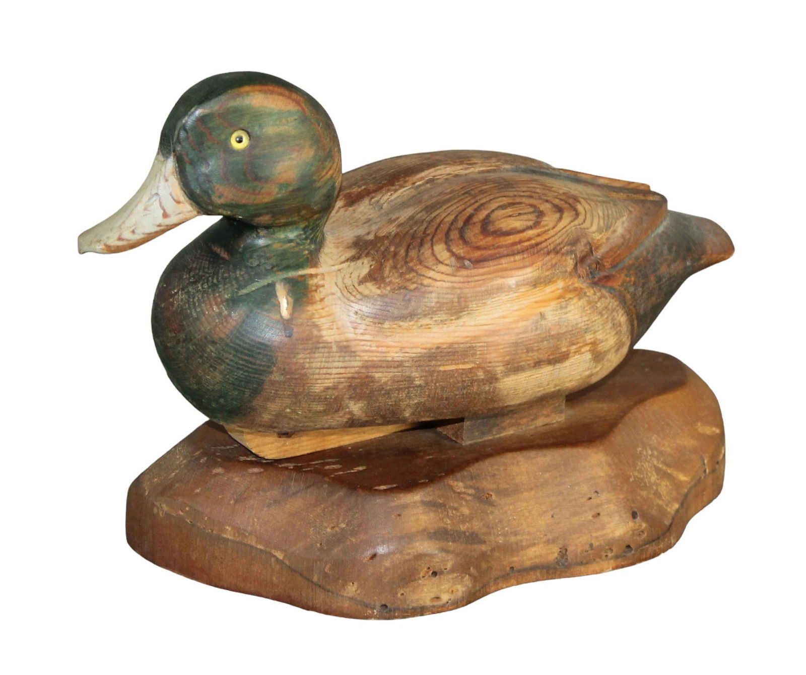 RD Lewis wooden duck decoy on stand (1 of 10)