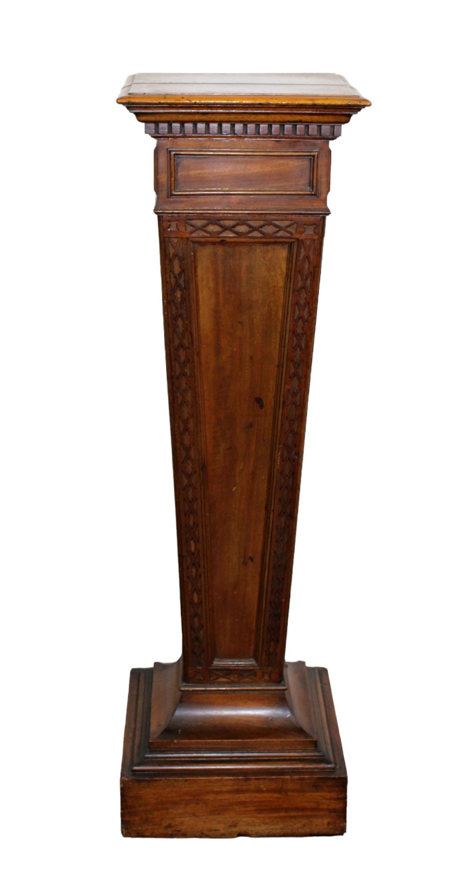 English neo-classical tapered pedestal in walnut (1 of 6)