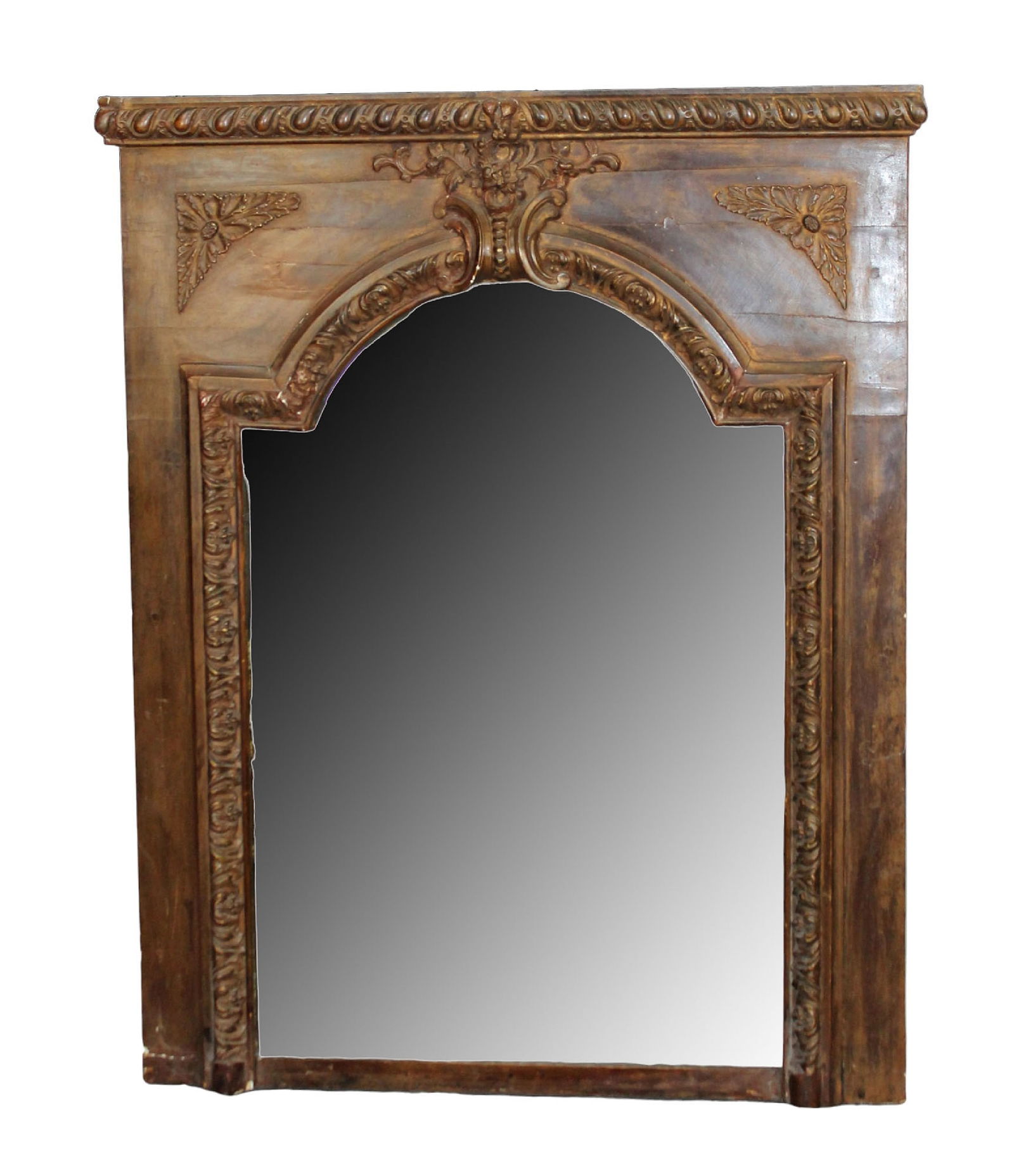 French Regency style mirror in oak with painted finish (1 of 10)