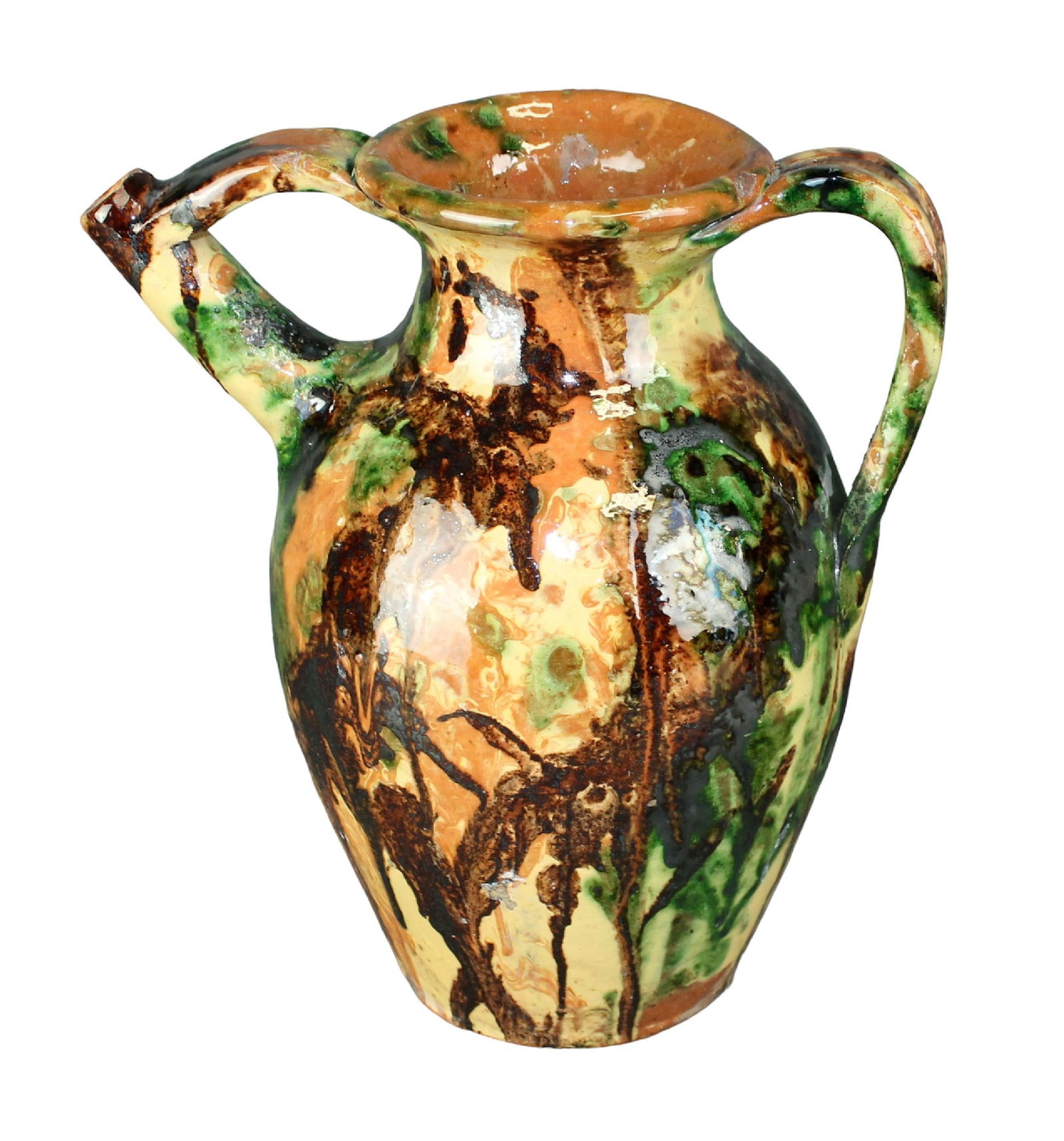 French glazed terra cotta cruche pitcher (1 of 11)