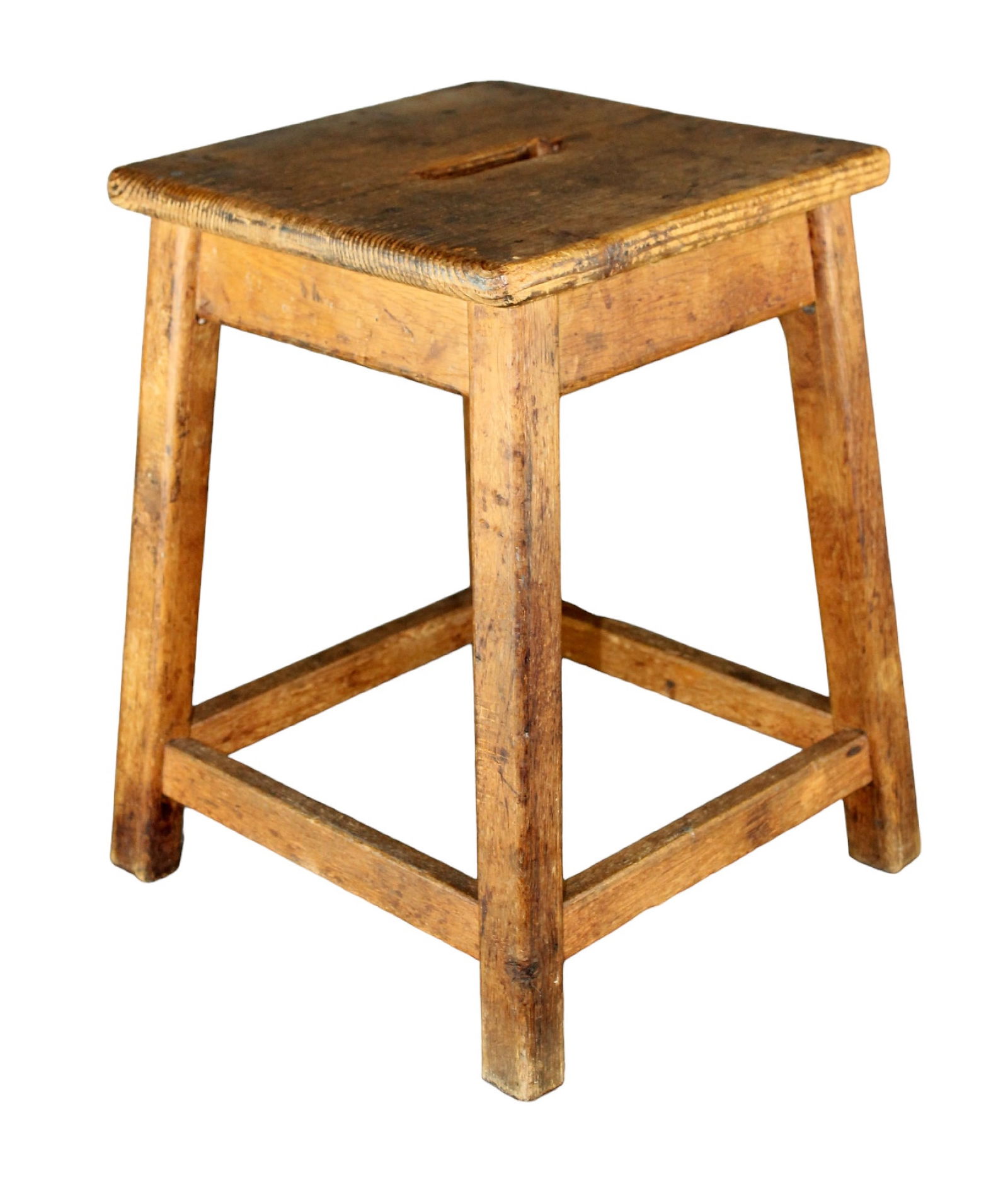 French rustic farmhouse stool in pine (1 of 7)