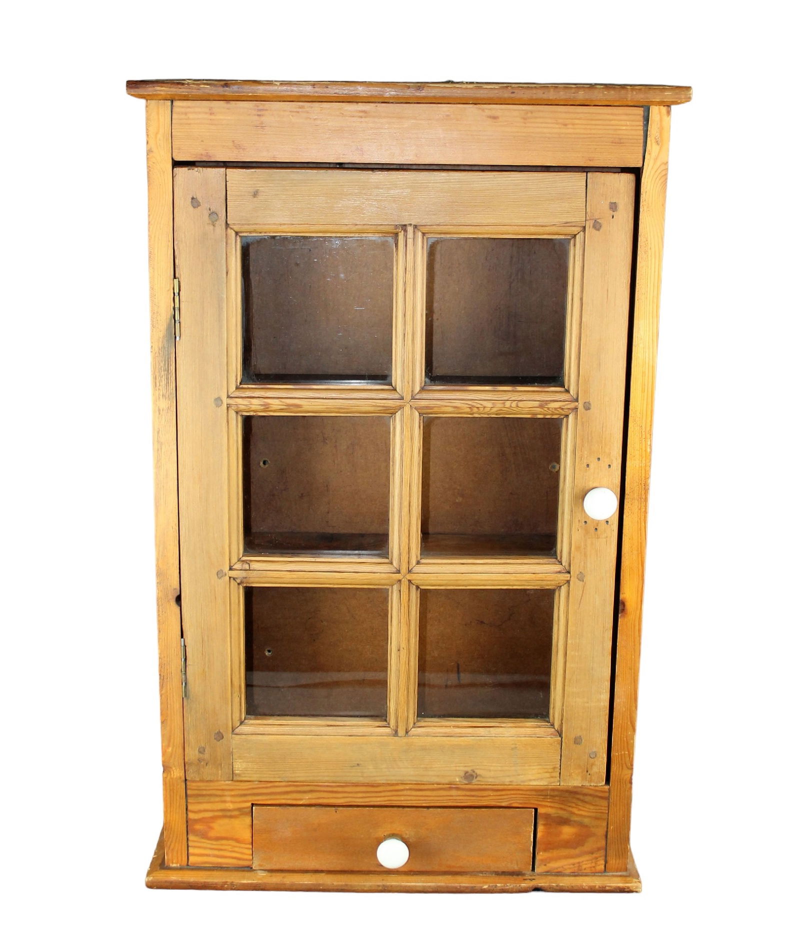 French farmhouse wall mount spice cabinet in pine (1 of 8)