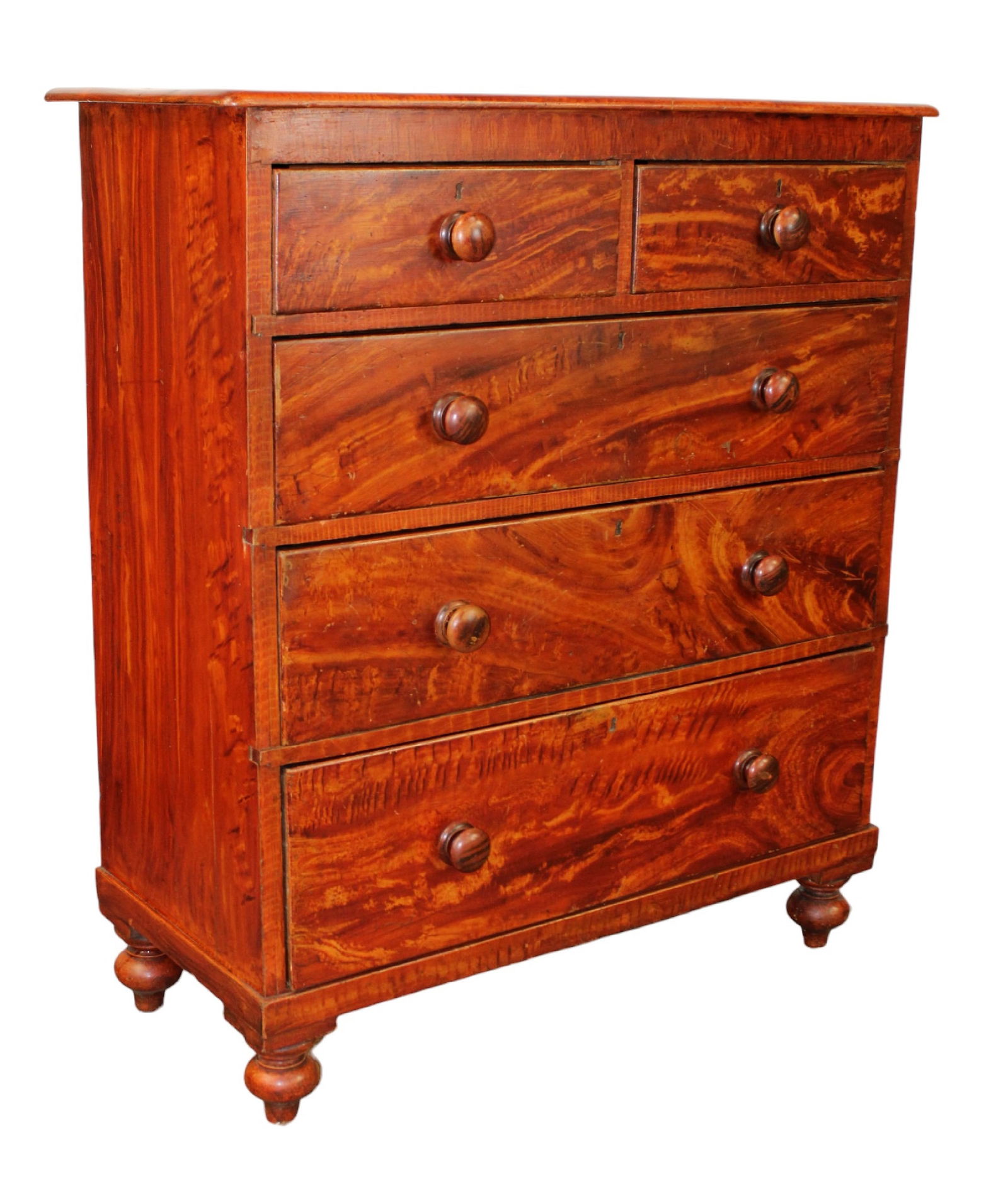 English 2 over 3 chest of drawers in a faux painted finish (1 of 9)