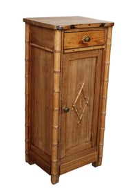 French faux bamboo chevet in pine