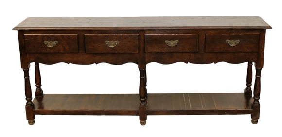 Welsh 4 drawer dresser base in oak