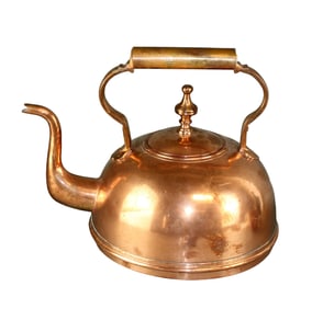 French hotel copper teapot