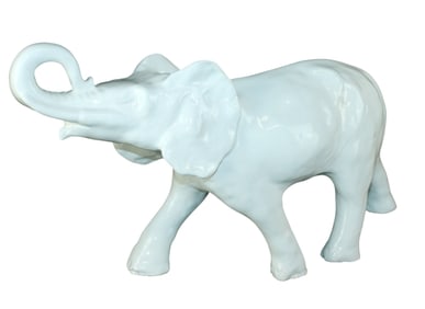 Italian porcelain sculpture of an elephant