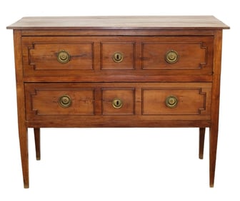French Directoire 2 drawer commode sauteuse