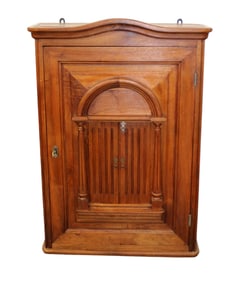 French wall mount cabinet in walnut