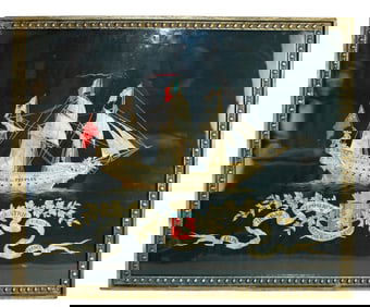 French Vessel of the Alliance silk embroidery by Tapissier Fils & Debry